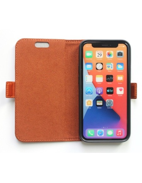 Étui iPhone12 en cuir anti-ondes | Luxe & protection – Mysilvershield