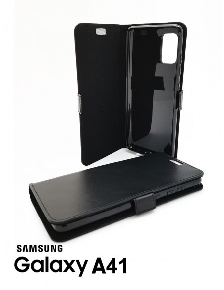 Etui anti-ondes Samsung Galaxy A41 cuir supérieur noir
