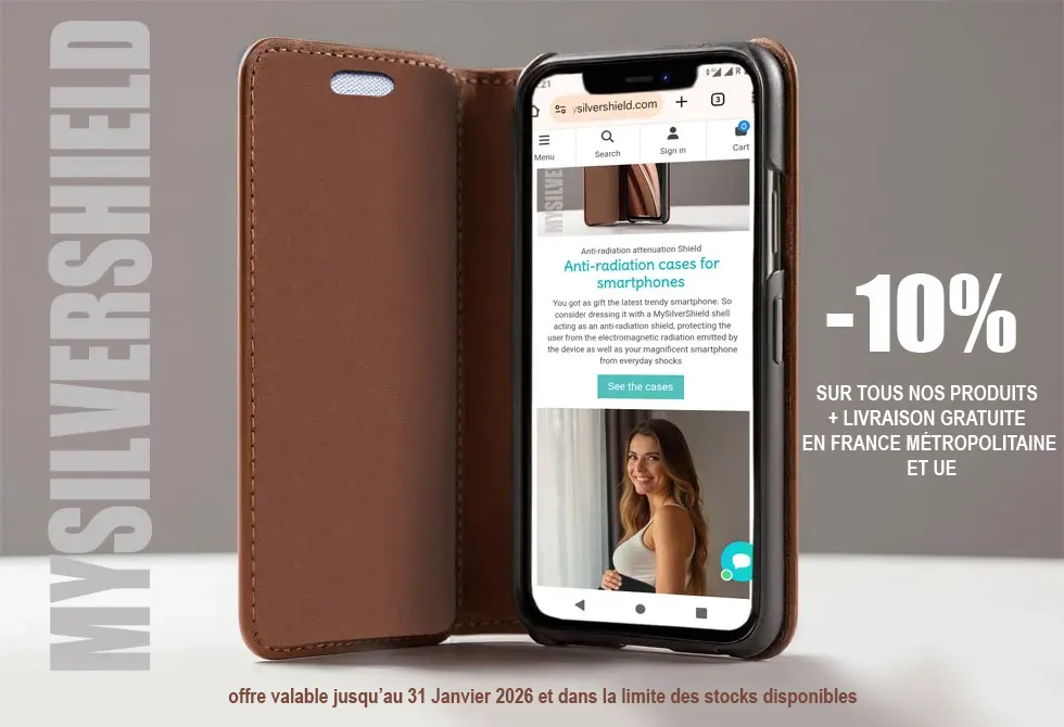 &eacute;tuis smartphone anti-ondes